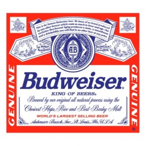 Etiqueta de la Budweiser americana