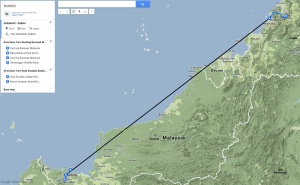 Ruta en Borneo